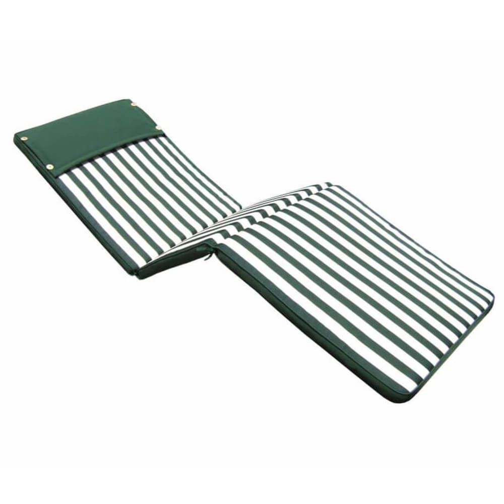 Cuscino in poliestere verde/bianco 194.5x59x4 - Verde - PES - Poliestere