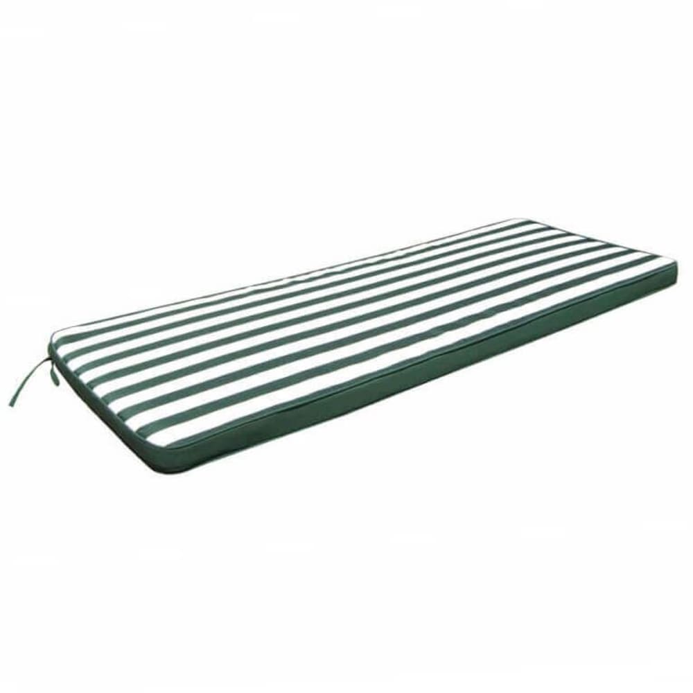 Cuscino in poliestere verde/bianco 110x45x4 - Verde - PES - Poliestere