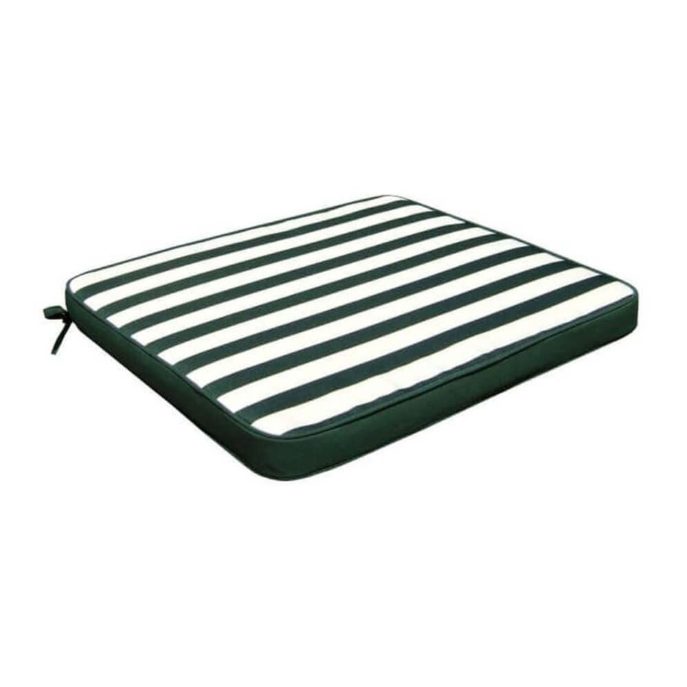 Cuscino in poliestere verde/bianco 40x40x4 - Verde - PES - Poliestere