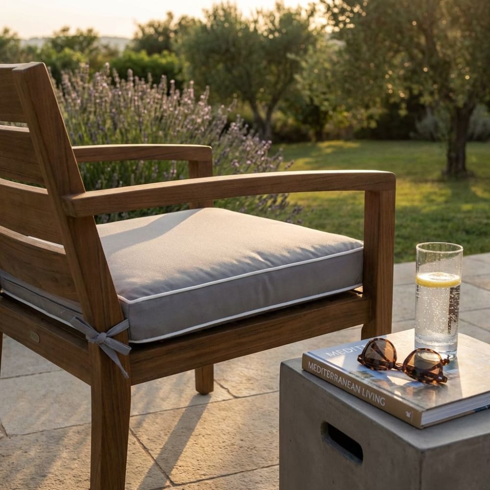Cuscino seduta in poliestere grigio 40x40x8 - Milani Home