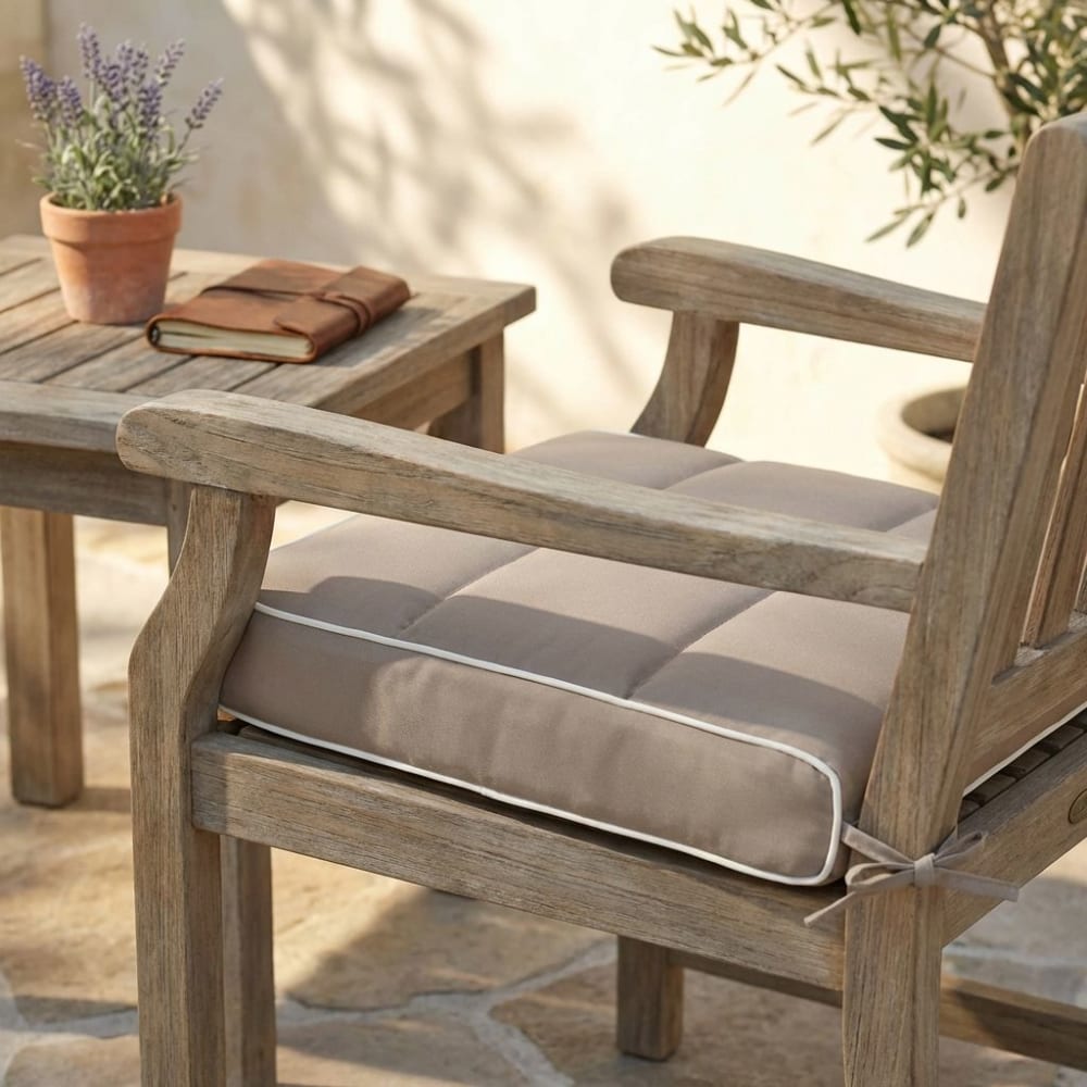 Cuscino seduta in poliestere tortora 40x40x8 - Milani Home