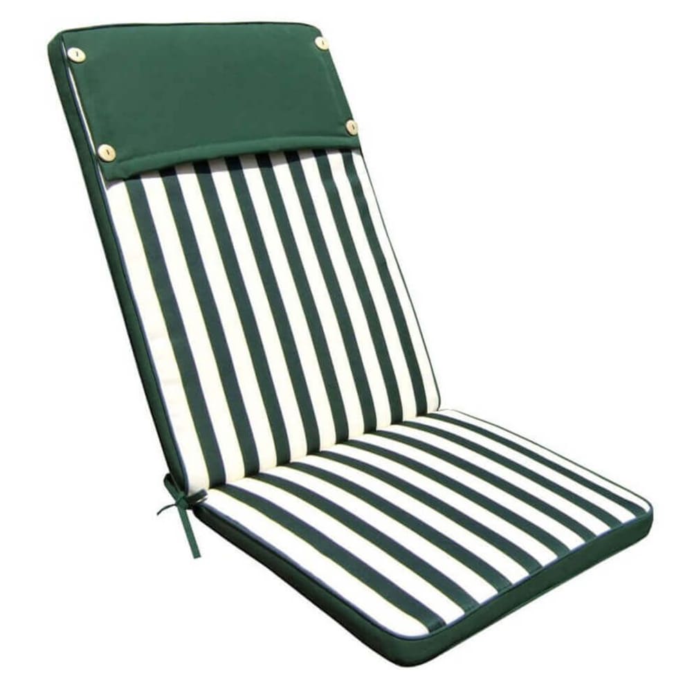 Cuscino in poliestere verde/bianco 115x46x4 - Verde - PES - Poliestere