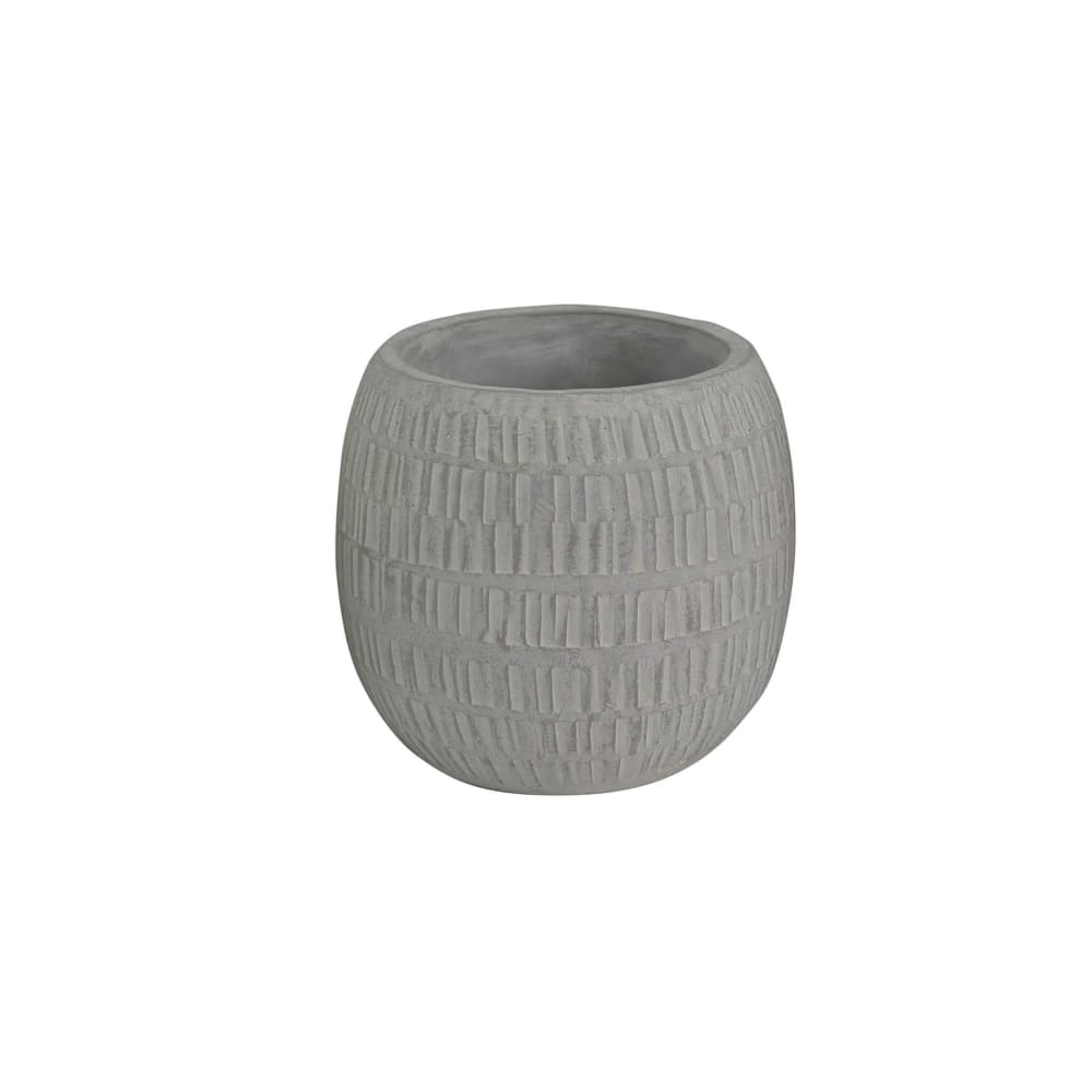 Vaso in fibra sintetica grigio 16x16x15 - Grigio - Microfibra