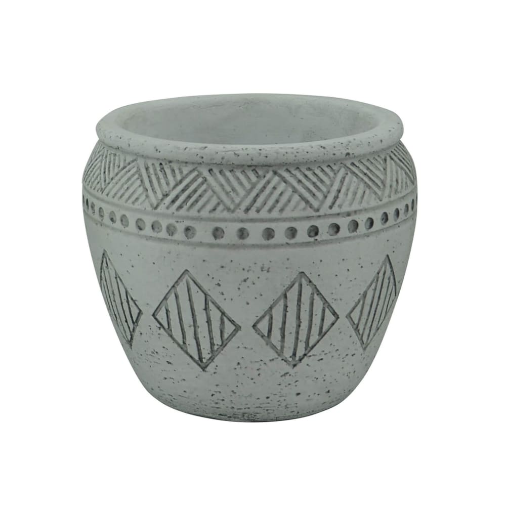 Vaso in fibra sintetica grigio 21x21x17 - Milani Home