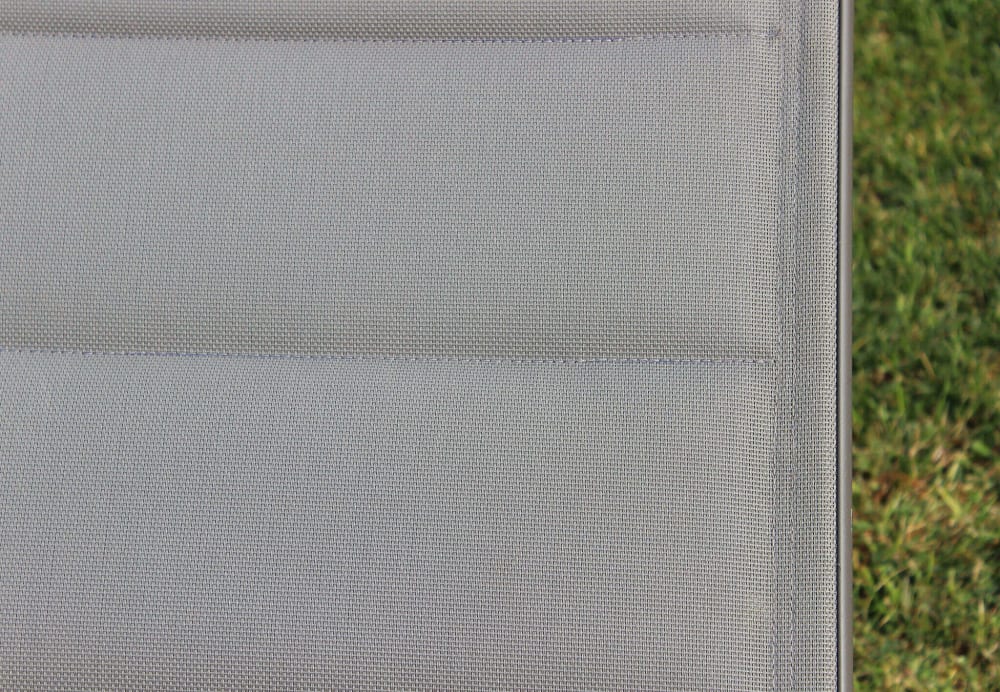 Lettino sdraio imbottito in alluminio/textilene taupe 198x61x95 -