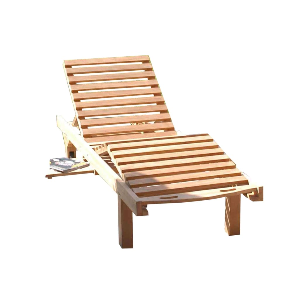 Lettino sdraio in legno/teak marrone 208x65x35 - LEGNO