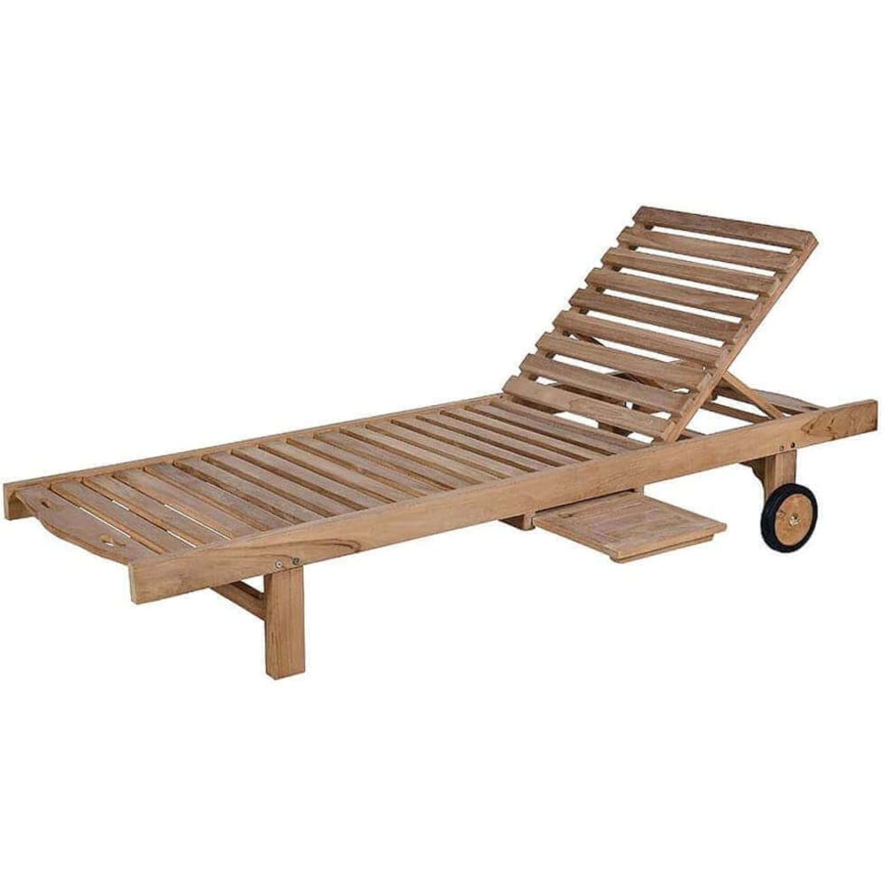 Lettino sdraio in legno/teak marrone 208x65x35 - Milani Home