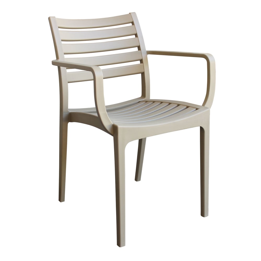 Poltrona in polipropilene tortora 58.5x55.2x84 - Grigio - PC - Policarbonato