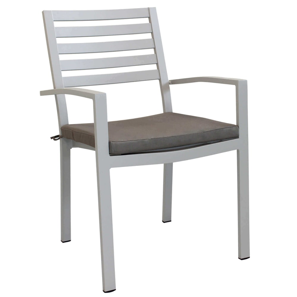 Poltrona in alluminio tortora 55.5x61x85 - Alluminio