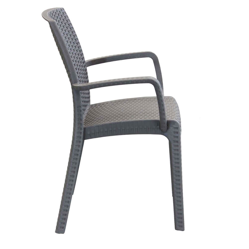 Poltrona da giardino in wicker taupe 57x59x86 - Milani Home