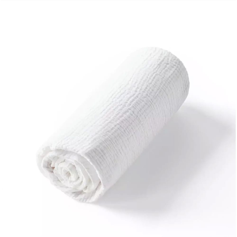 Drap housse gaze de coton blanc 60x120 - Maisons du Monde