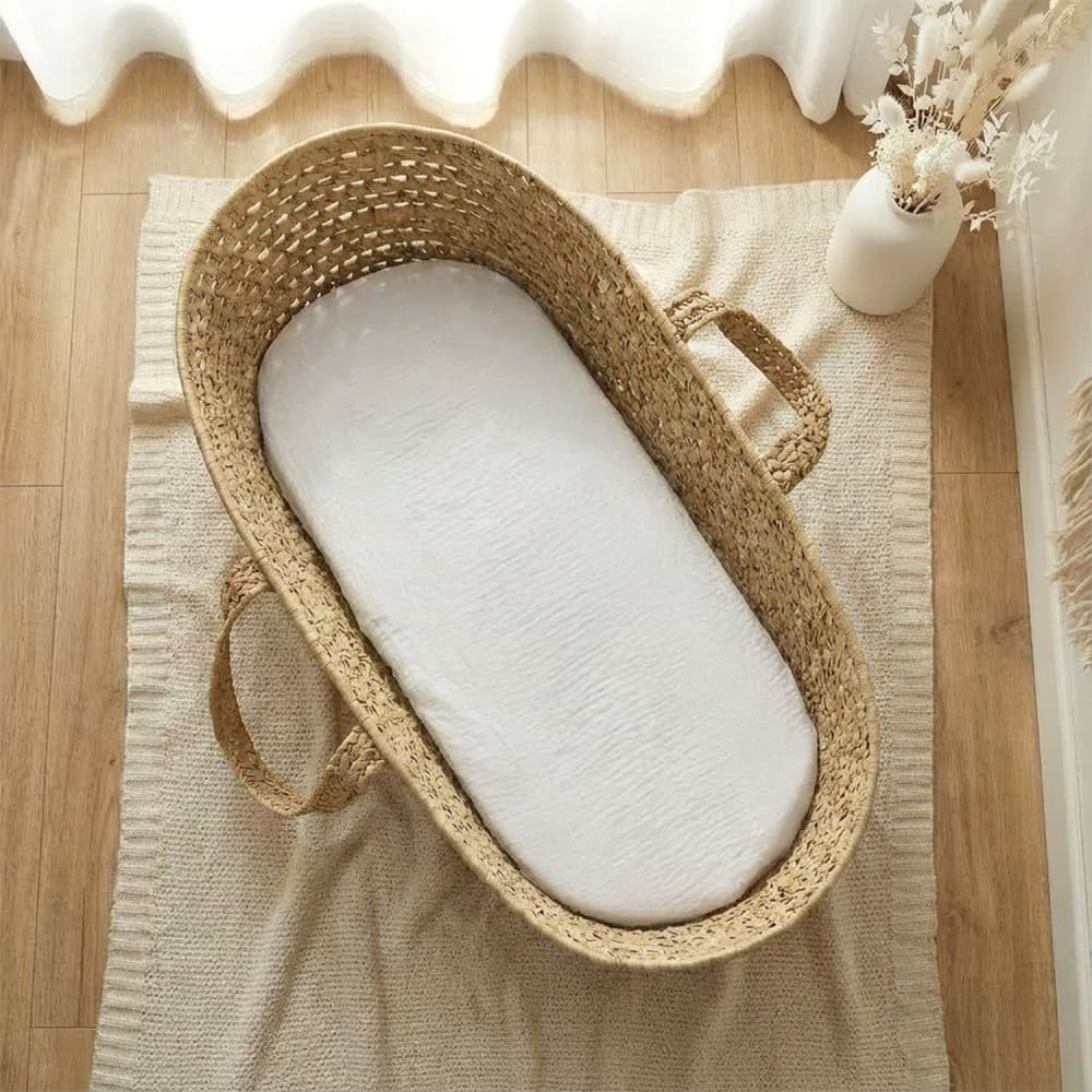 Drap housse couffin bébé gaze de coton blanc 70x30 cm - Maisons du Monde