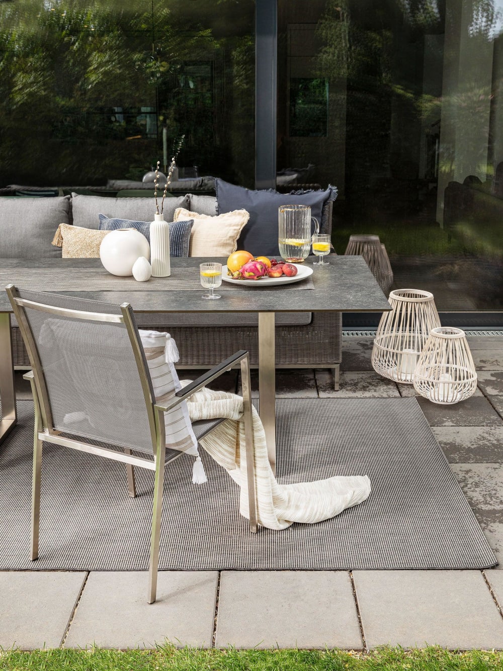 Alfombra de exterior & interior negro 80x150 - Maisons du Monde