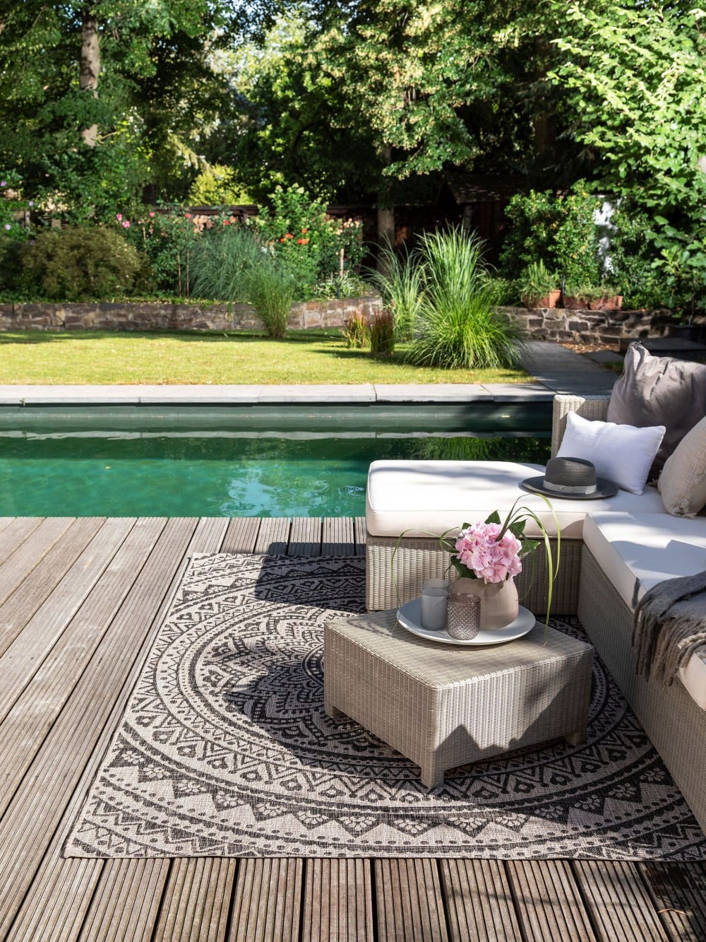 Alfombra de exterior & interior beige/marrón 160x230 - Maisons du Monde