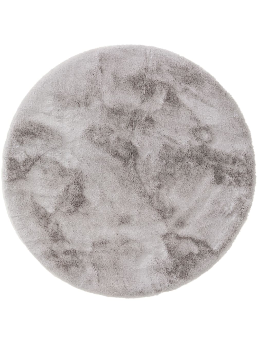 Tapis de fourrure gris D 120 rond