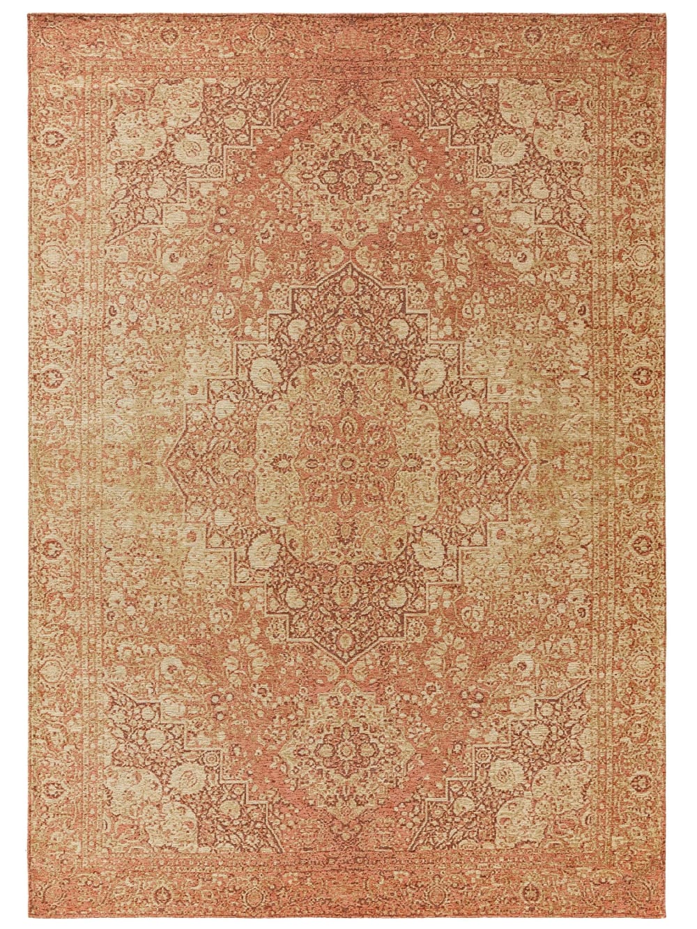 Alfombra de tejido plano rosa 120x180