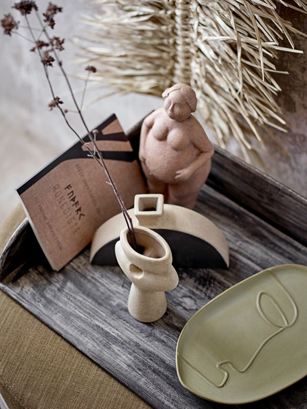 Set aus 3 Terrakotta-Vasen, schwarz - Maisons Du Monde