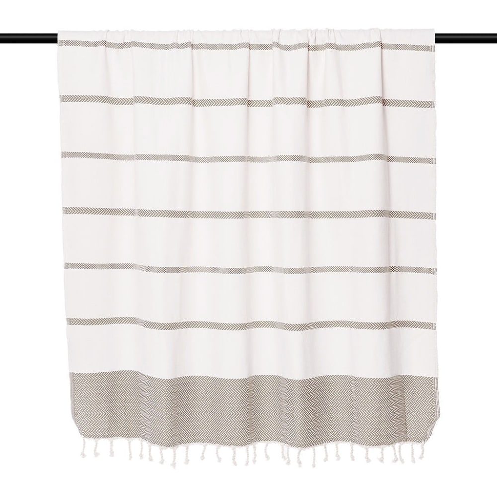 Plaid coton écru 130x170 — vue 4