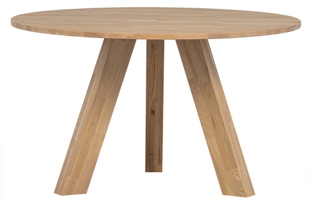 WOOOD Runder Esstisch aus Eichenholz mit 129 cm Durchmesser style modern Braun