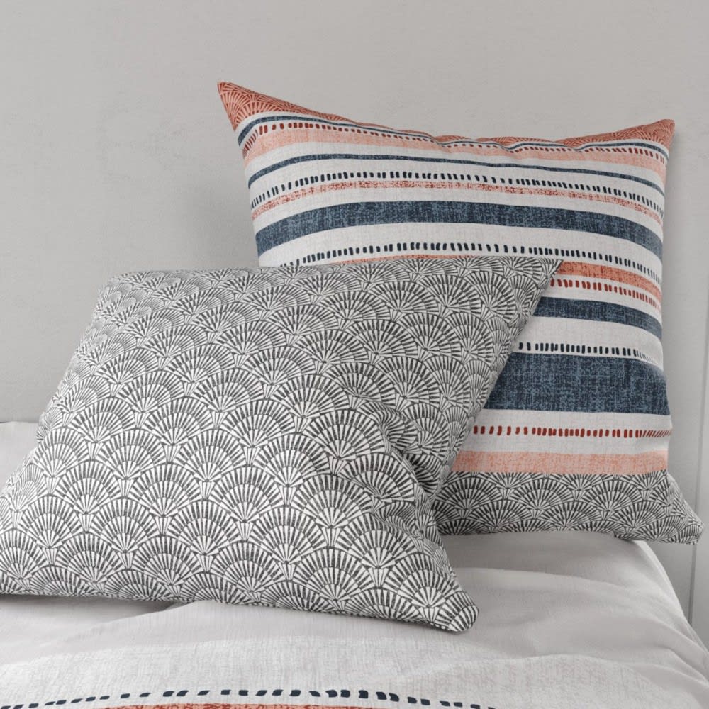 Parure de couette 100% coton 57 fils imprimée 240x220cm 2 taies - Maisons du Monde