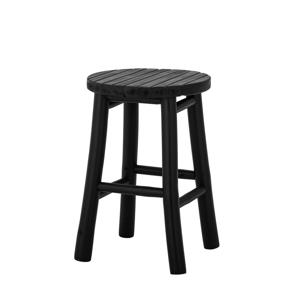 Bloomingville Tabouret en bambou noir style inspirations d'ailleurs Noir Bambou - 30x44x30cm