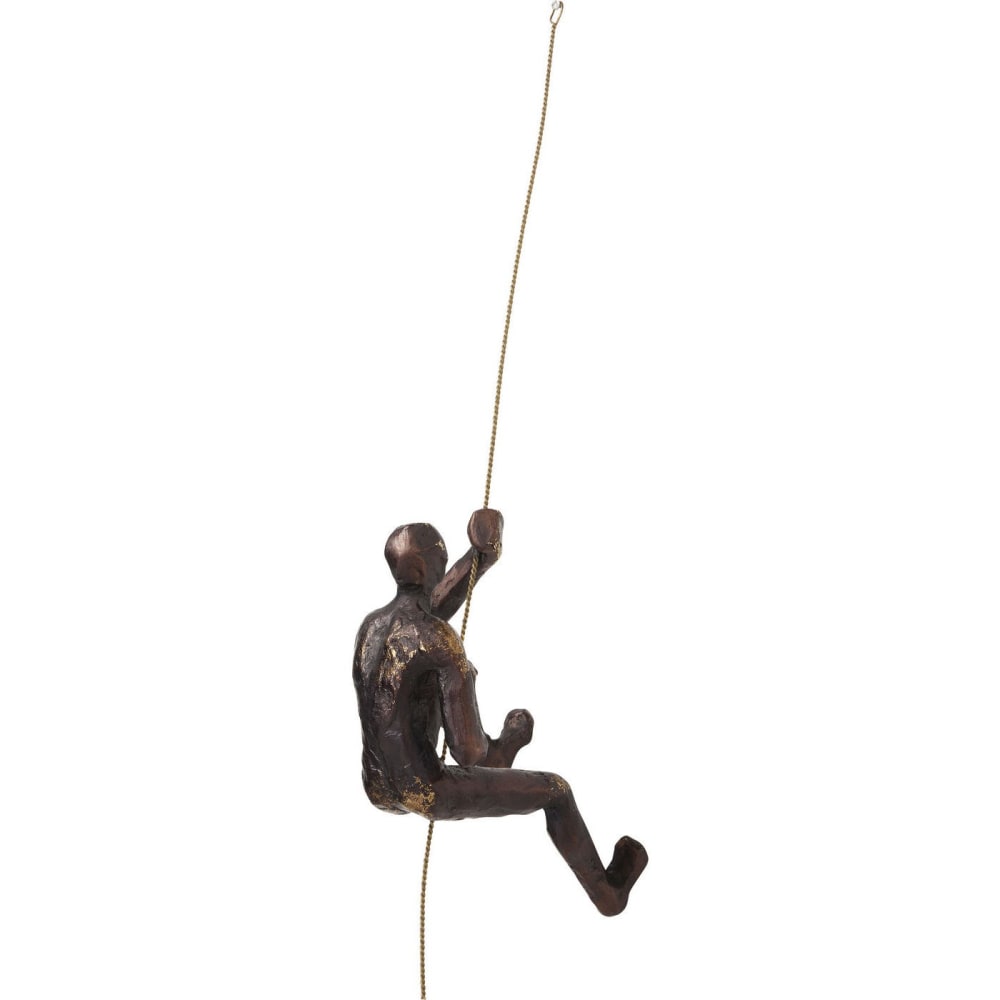 Kare Design Wanddeko Figur mit Seil style modern Braun Harz