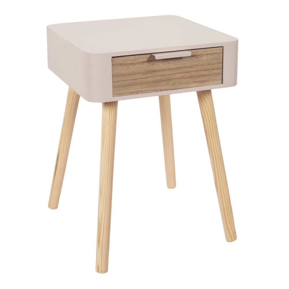 Table de chevet bicolore - rose