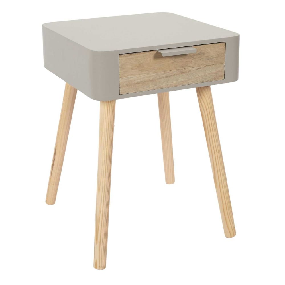 Table de chevet 1 tiroir en mdf taupe