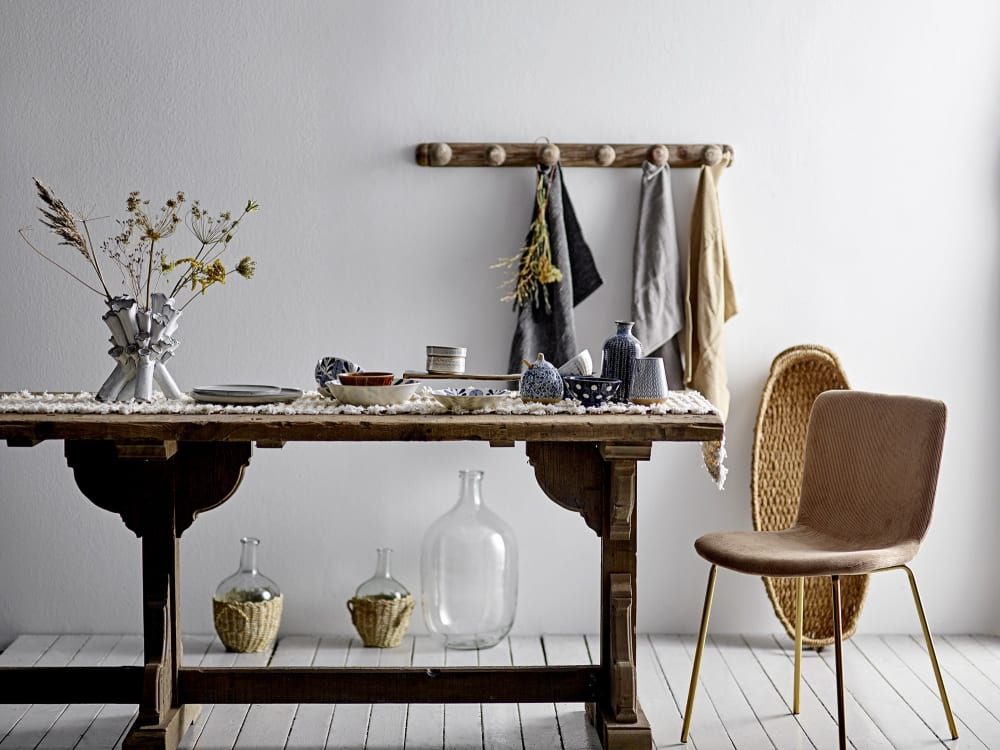 Chaise à manger en polyester marron - Maisons du Monde