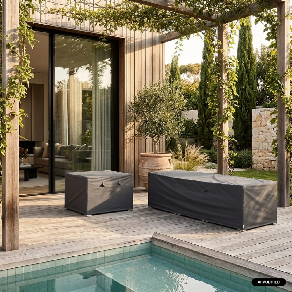Funda protectora para muebles de jardín alba y caligari, gris oscuro