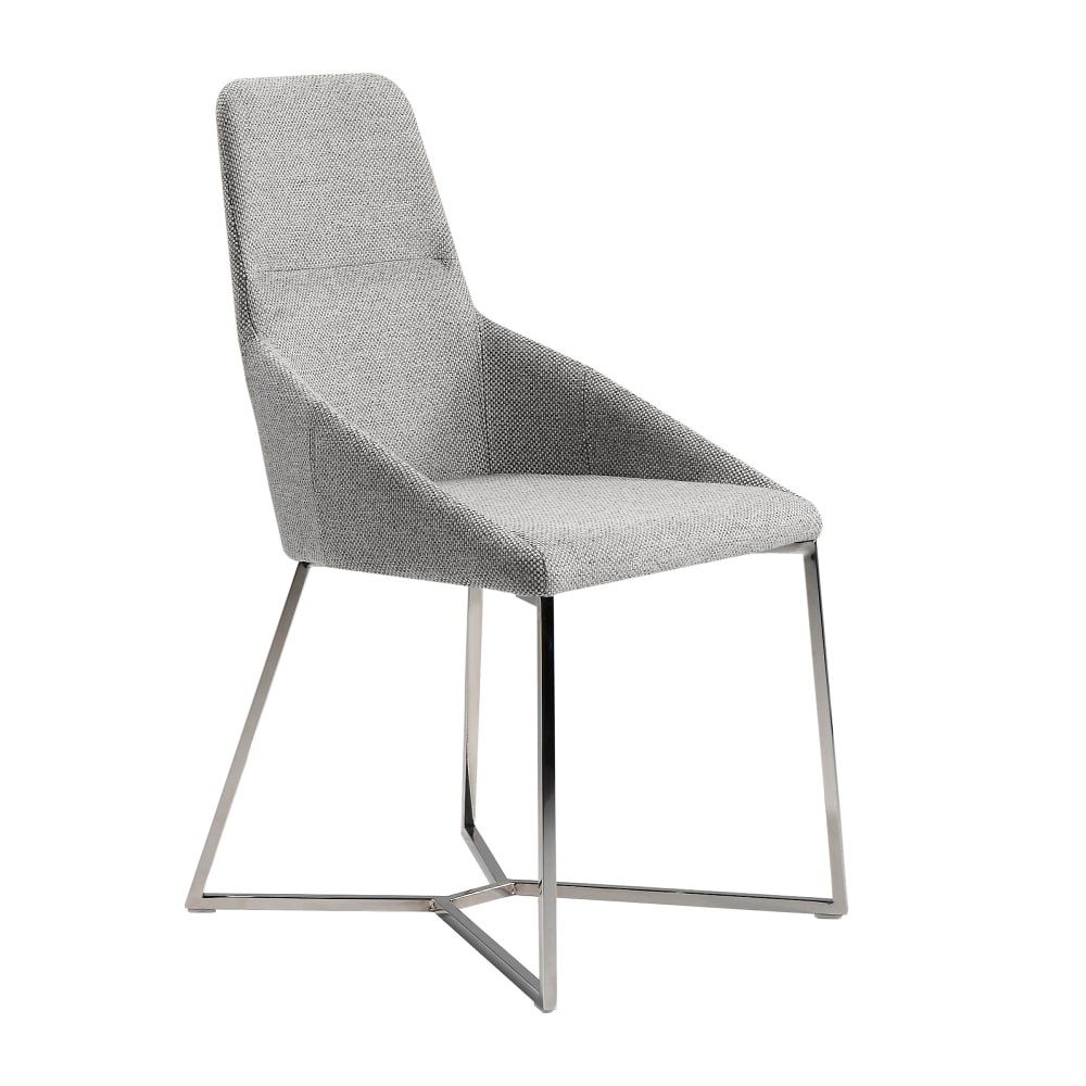 Chaise en tissu et pieds