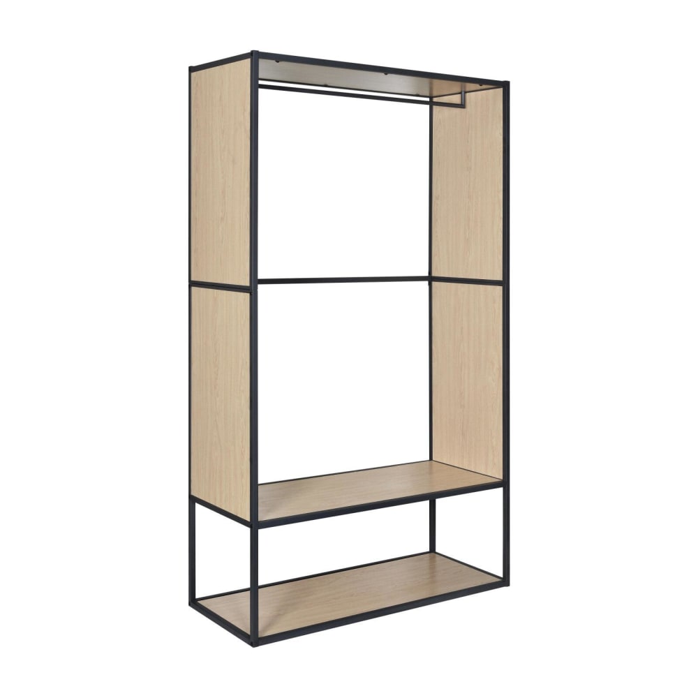 Portant vêtements bois et métal  réversible l110x h184,5 cm