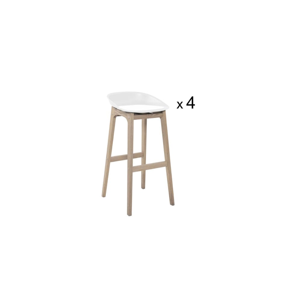 Lot de tabourets de bar en bois 65cm
