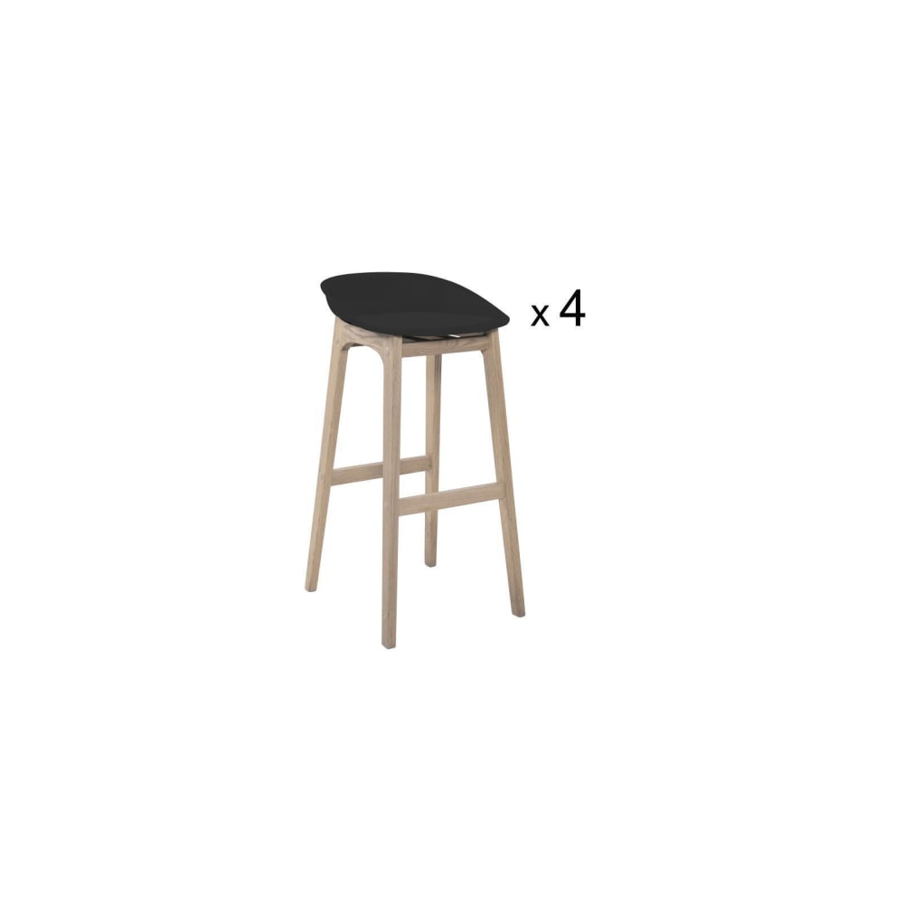 Lot de tabourets de bar en bois 65cm