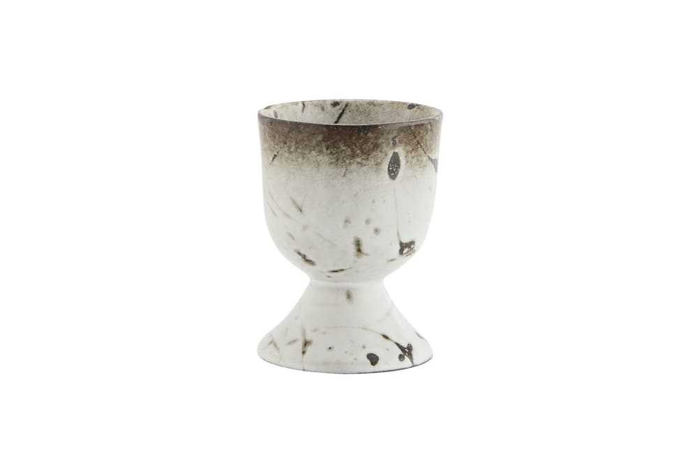 Coquetier en céramique blanc