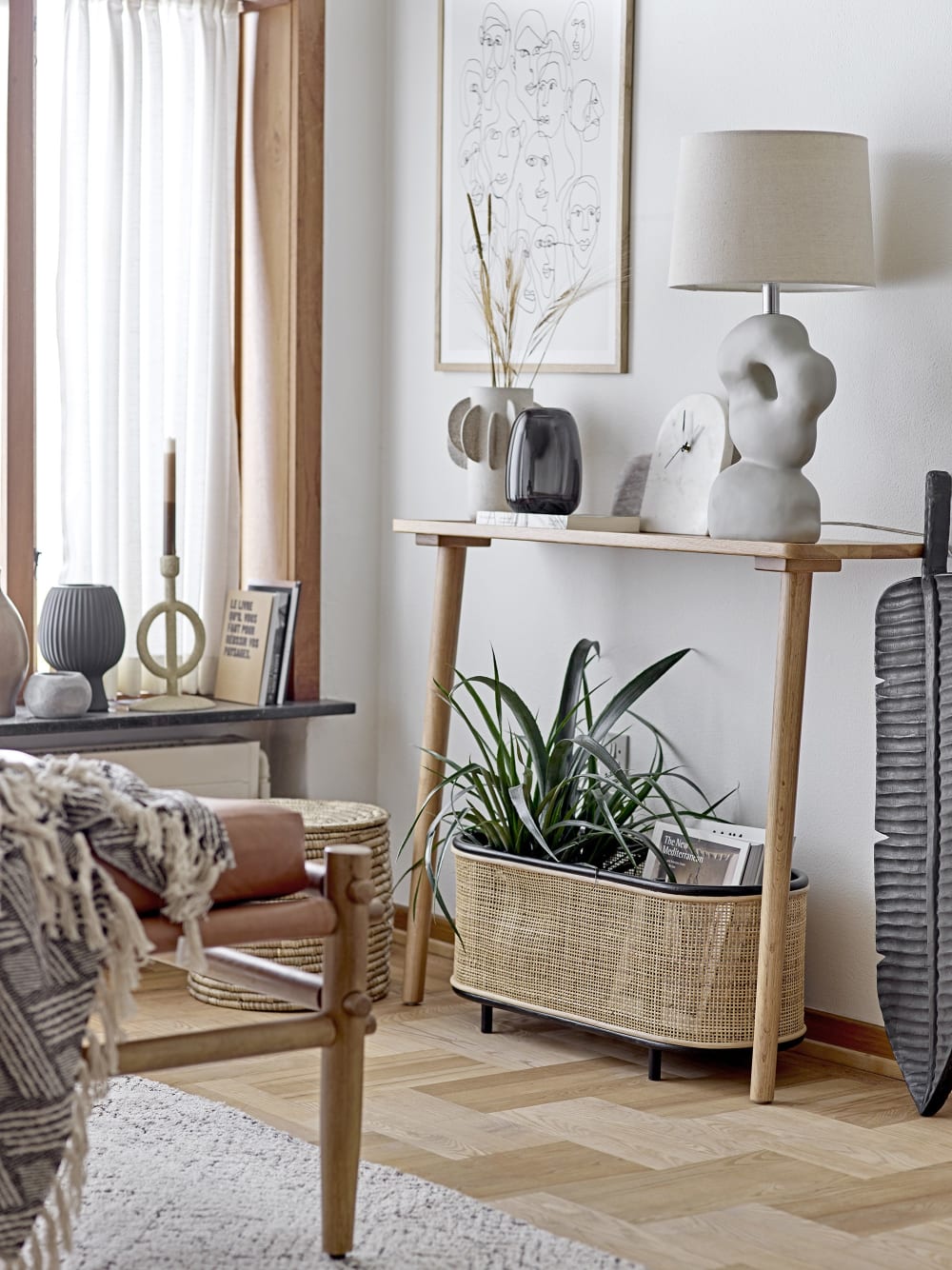 Kerzenständer aus Polyresin H37cm, beige - Maisons Du Monde