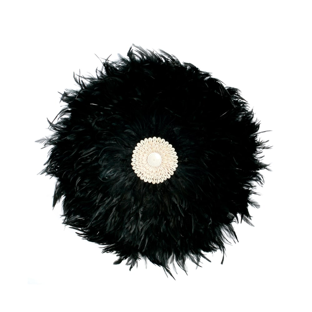 Decoración de pared de plumas en negro 60x60x1cm - Maisons du Monde