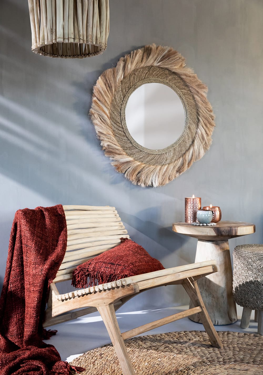 Cojín de algodón rojo de 30x50 - Maisons du Monde