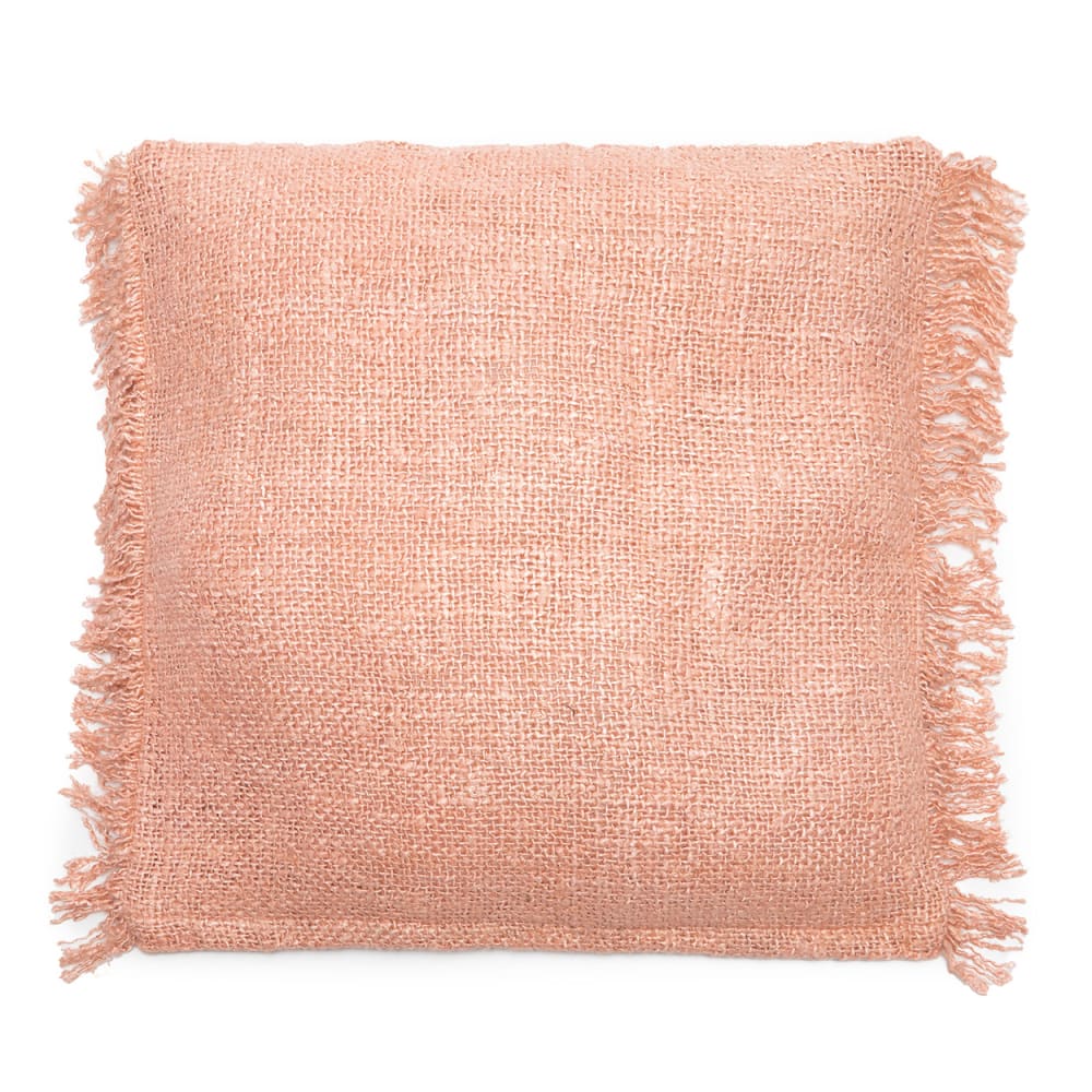 Funda de cojín de algodón en rosa 60x60x10 cm