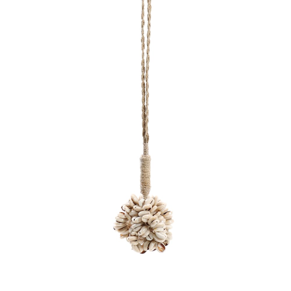 Pompon coquillage marron 10x10x60cm