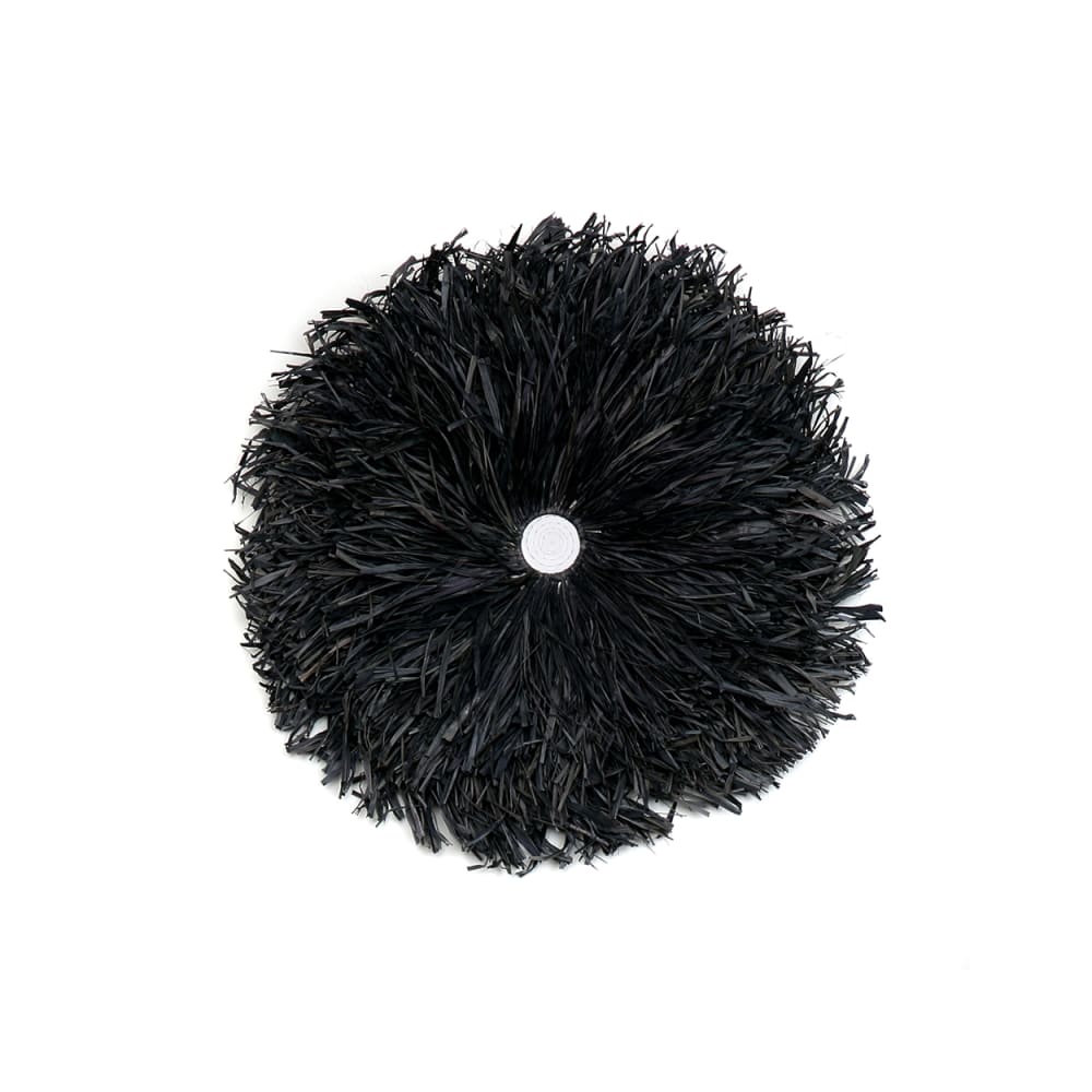 Decorazione da parete in rafia nera e marrone 50x5x50cm - Bazar