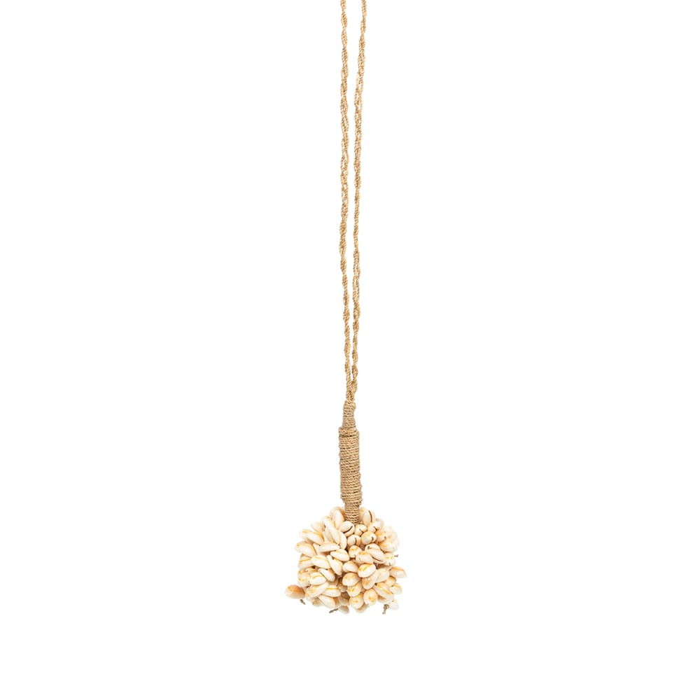Gland coquillage noir et marron 65x10x10cm