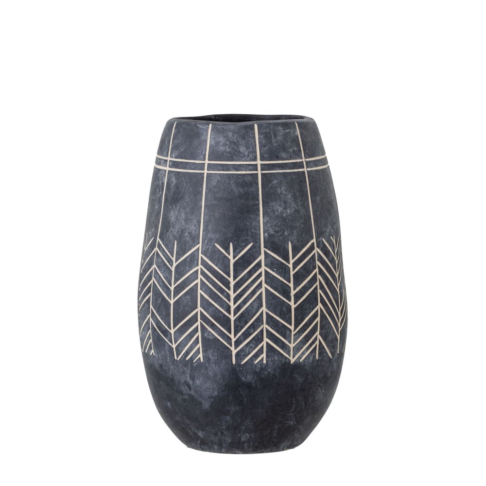 Jarrón para decorar en cerámica negra h25cm