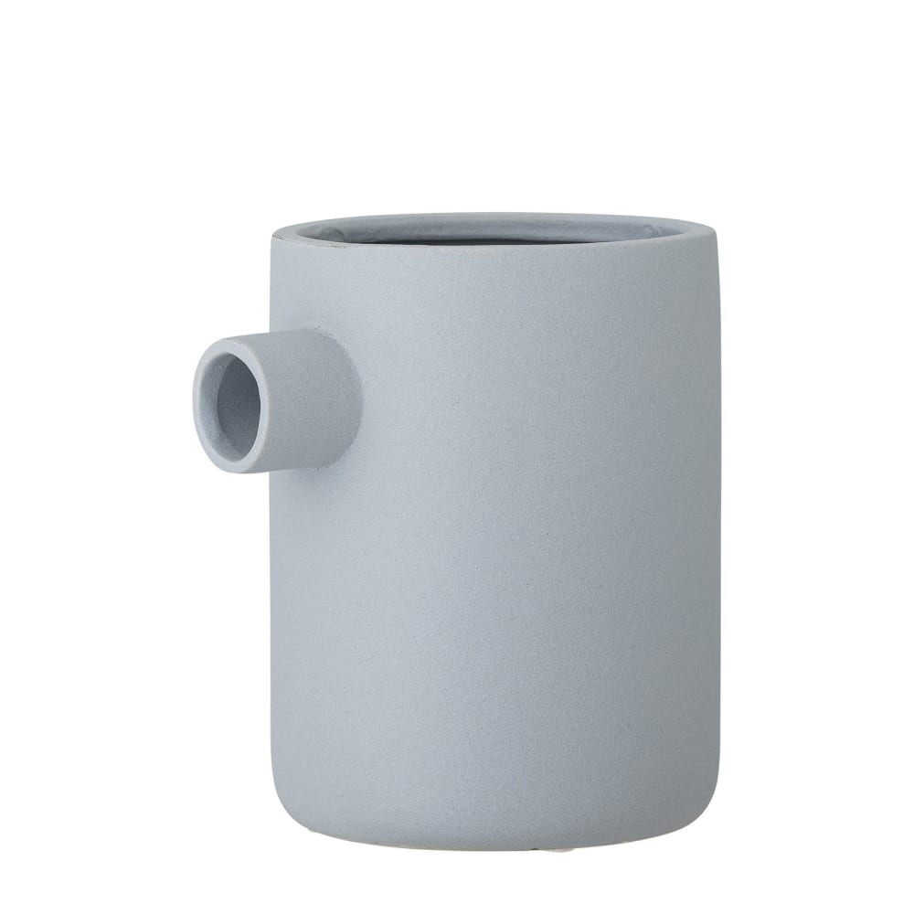 Bloomingville Vase aus Steingut H18cm, blau - Steingut
