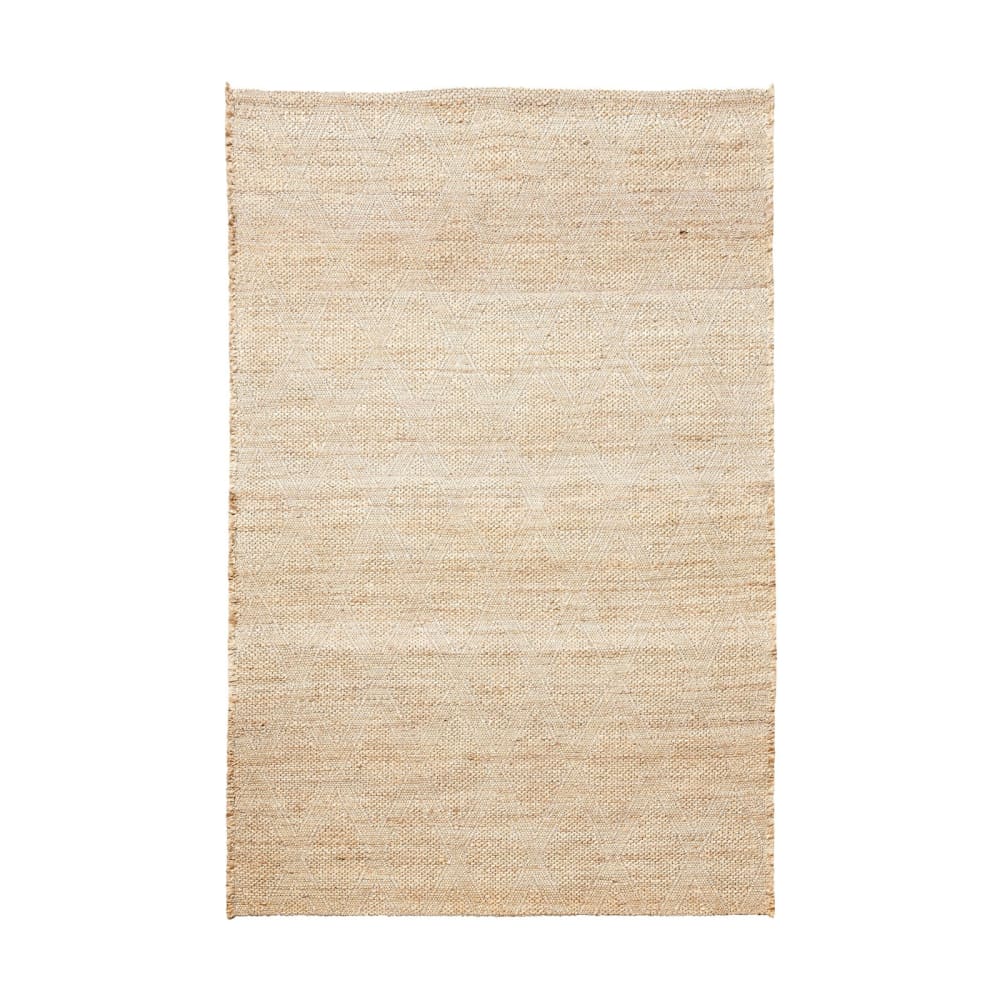 Alfombra grande de tela beige 300x200 cm