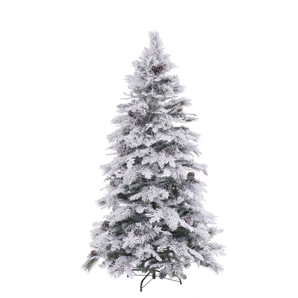 Árbol de Navidad artificial 272 ramas Alt.150 blanco-verde
