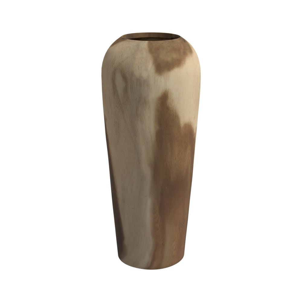 Jarrón decorativo en madera de suar h60 cm