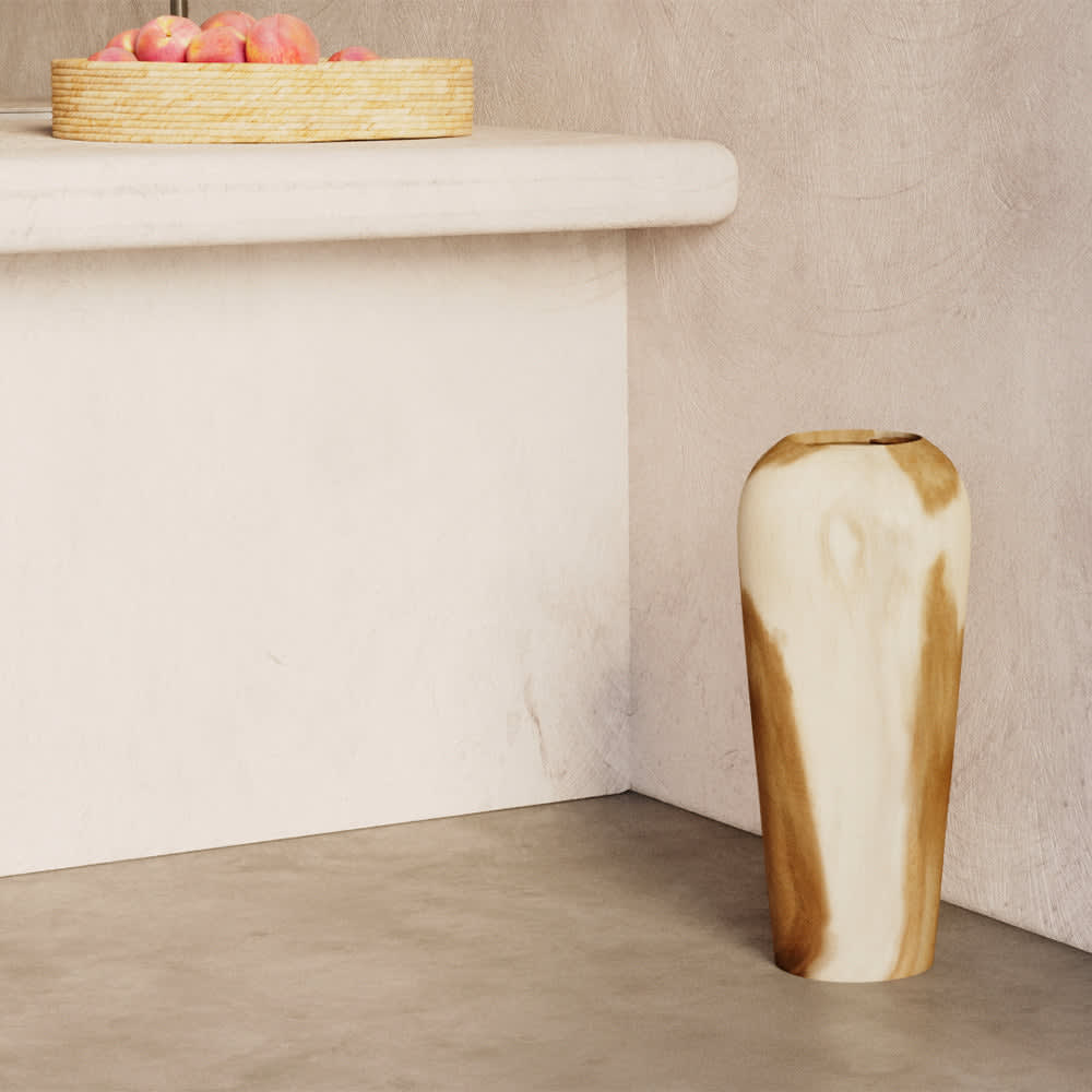 Vase décoratif en bois de suar h60 cm — vue 3