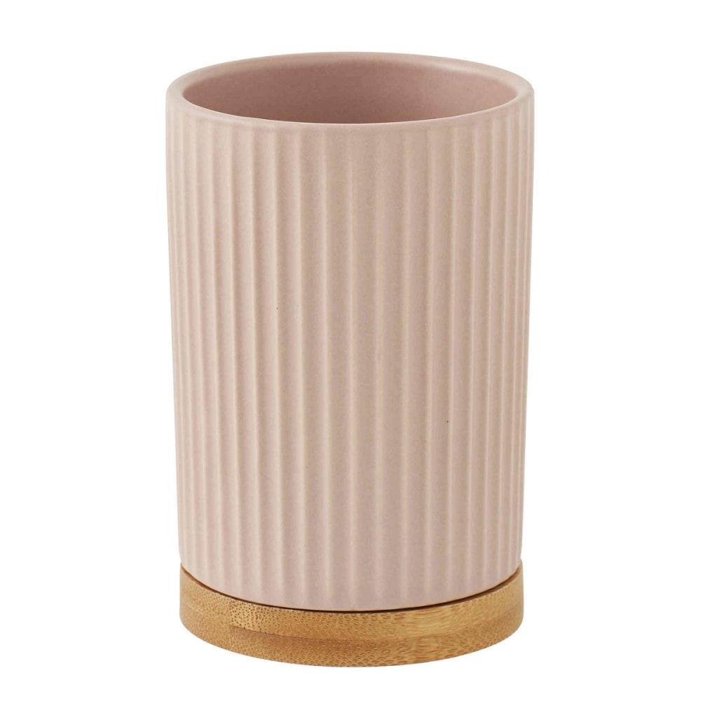 Porte brosse à dents en céramique rose