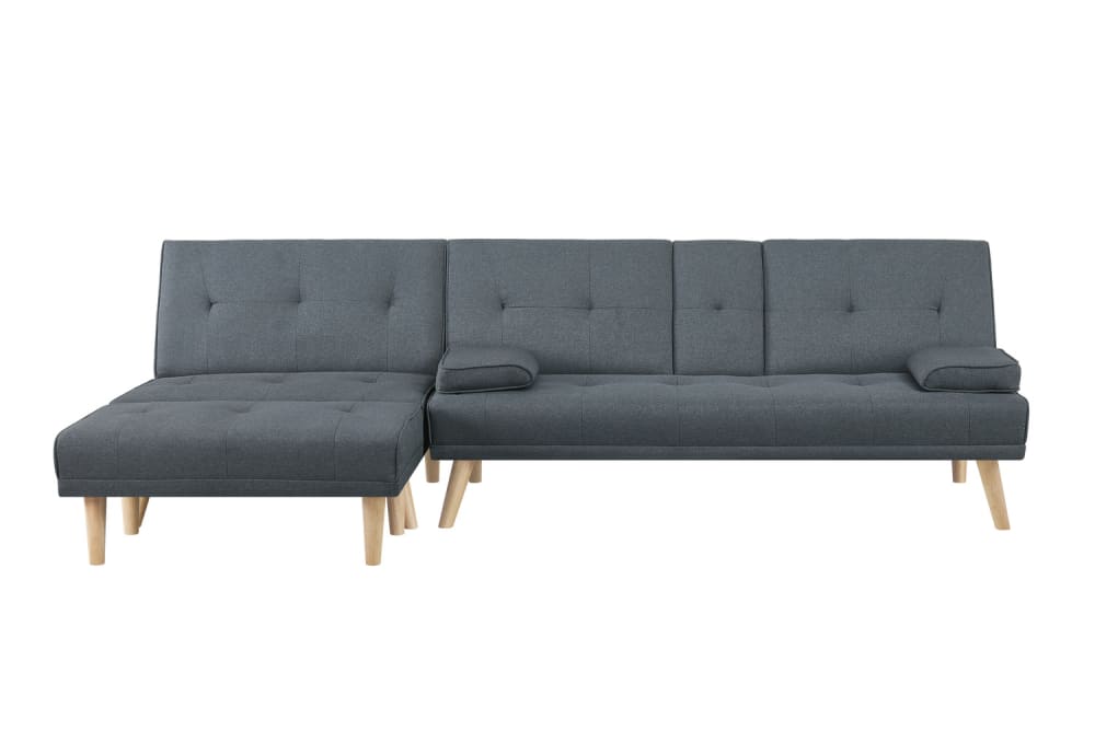 Canapé scandinave convertible 5 places en tissu gris